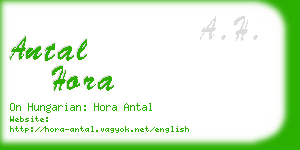 antal hora business card